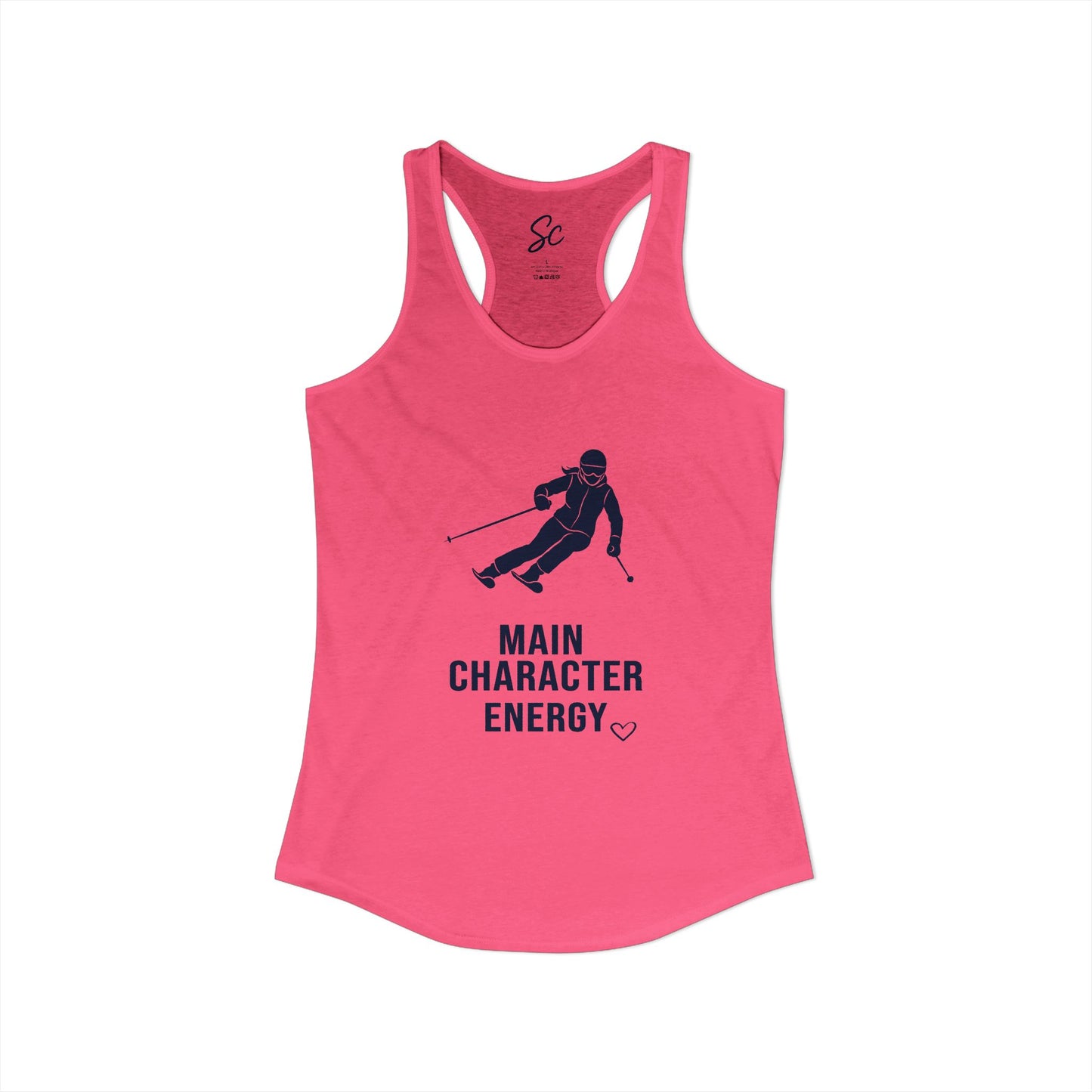 Main Character Energy - Ski Racer Back Tank