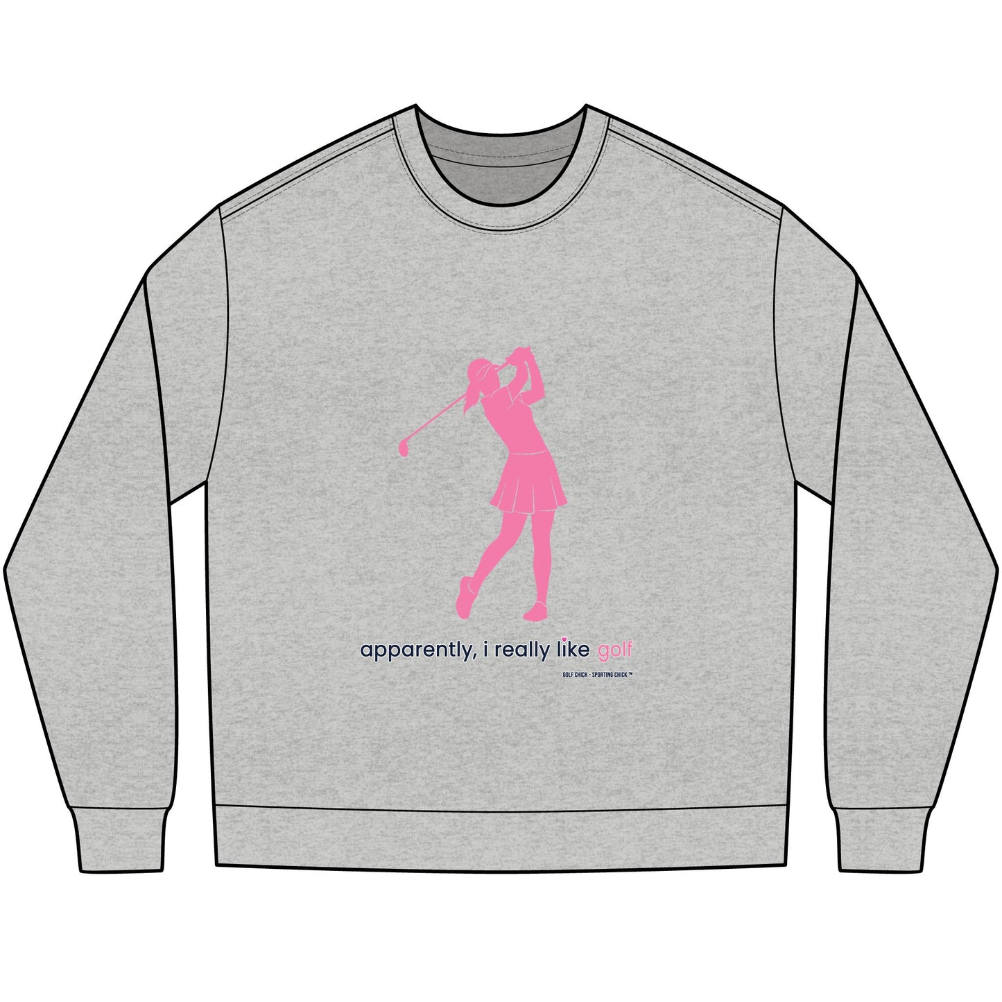 apparently, i really like golf - long sleeve (pink)