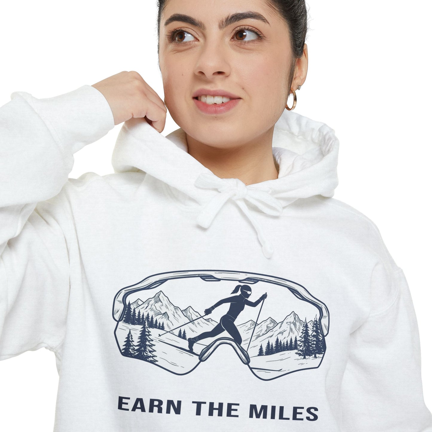 EARN THE MILES (snow) - Cross Country Ski Hoodie