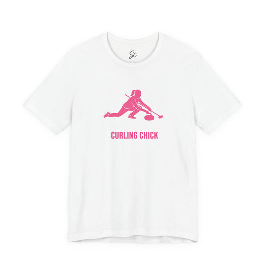 Curling Chick - Curling T