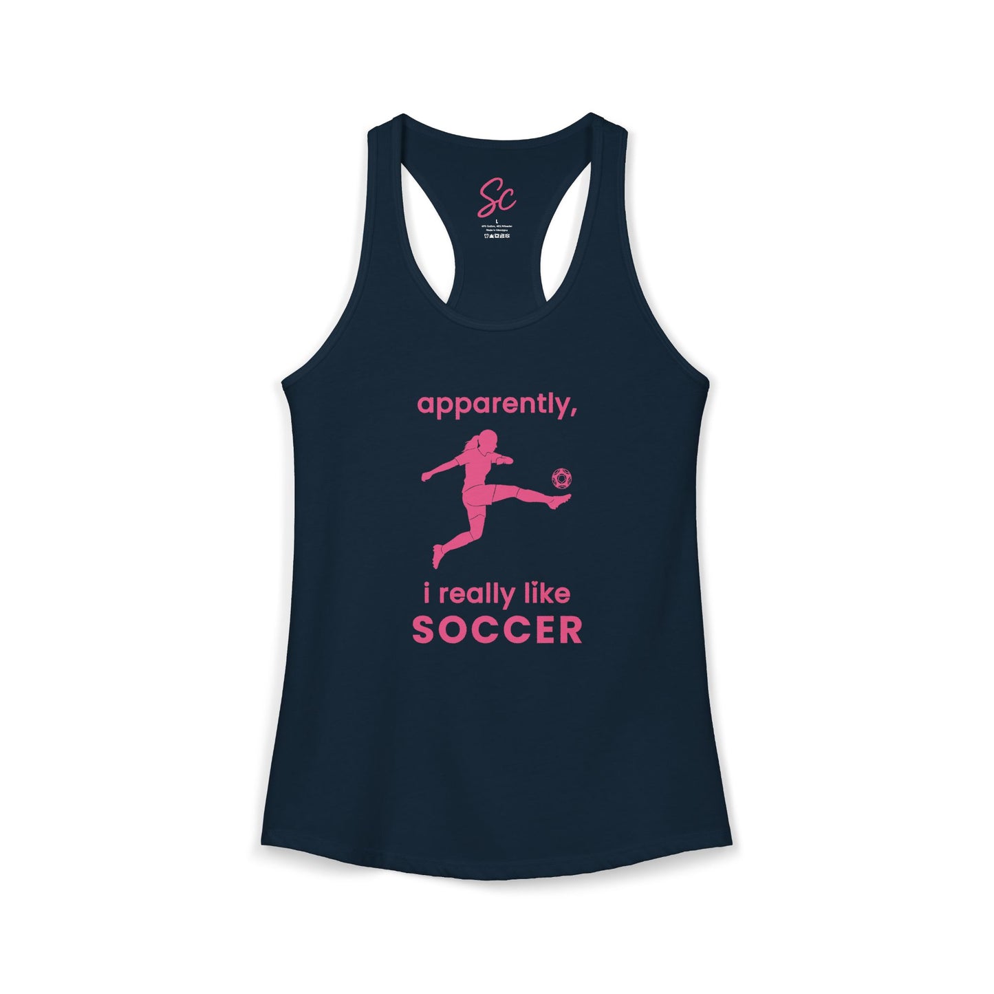 apparently, i really like soccer - Soccer Racer Back Tank