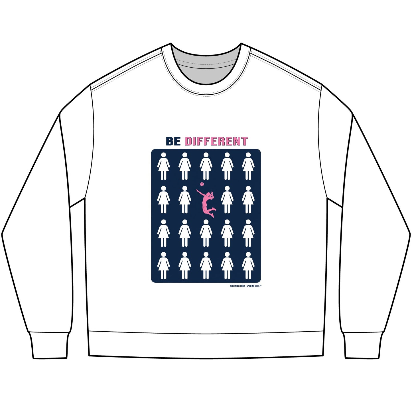 Be Different Long Sleeve Tee — Volleyball Chick
