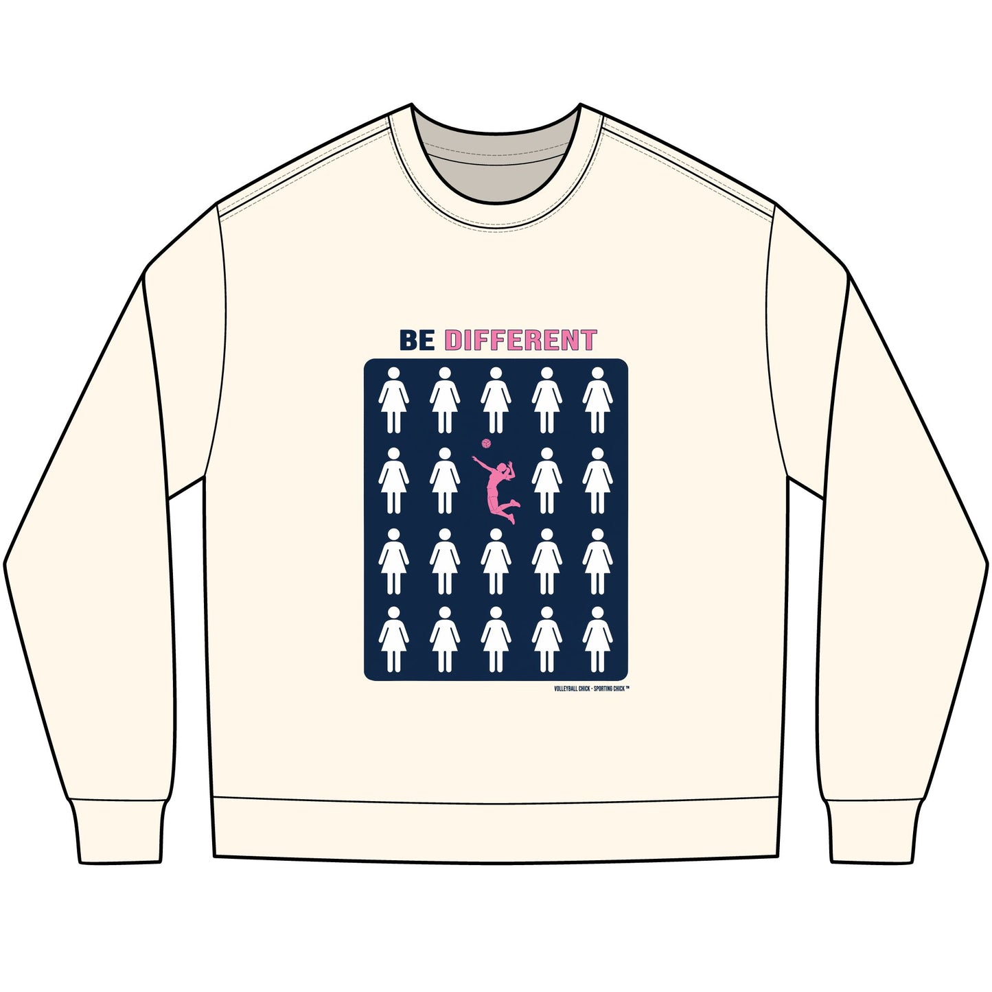Be Different Long Sleeve Tee — Volleyball Chick