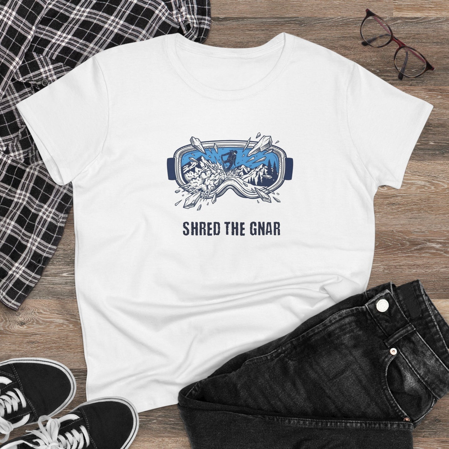 SHRED THE GNAR - Snowboard T