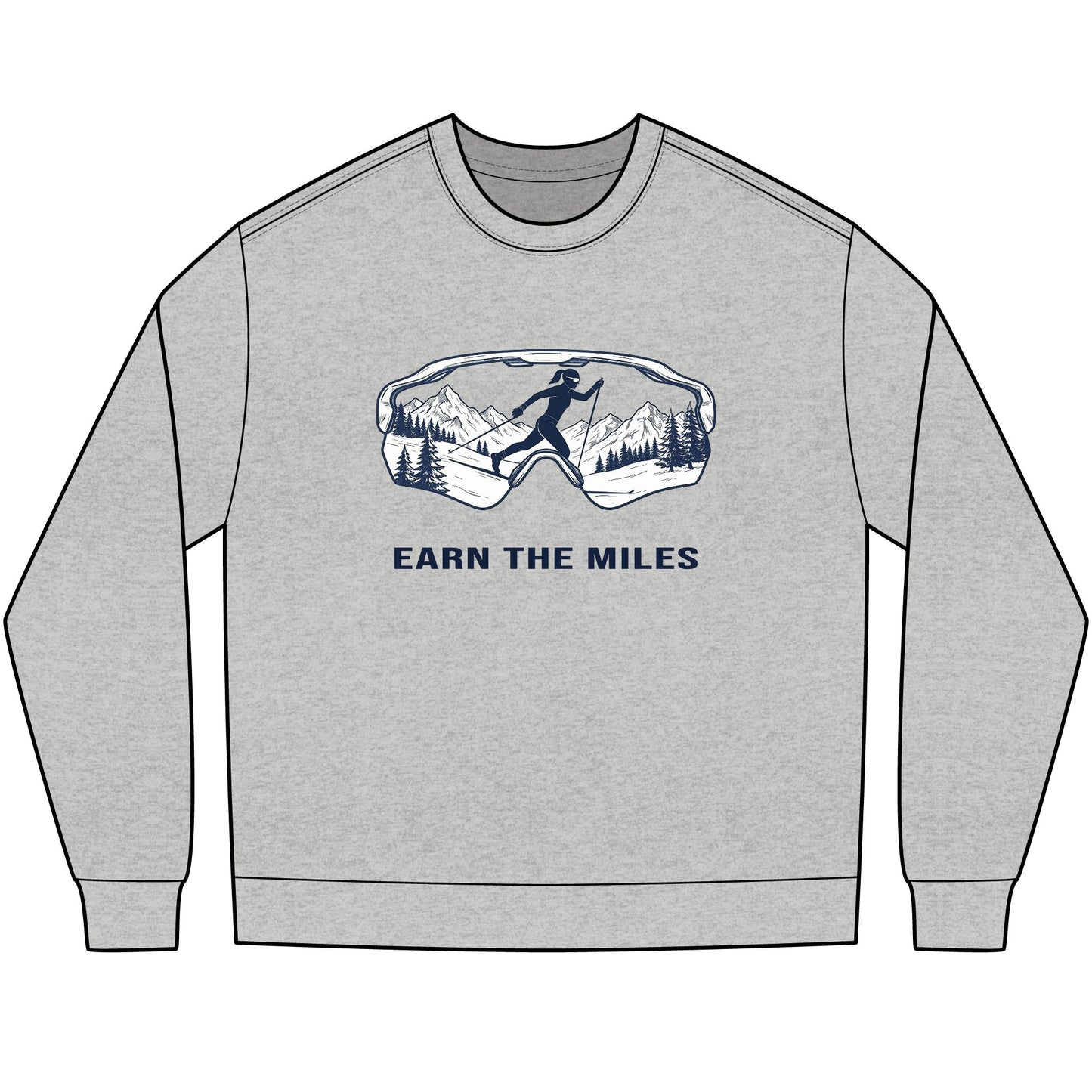 EARN THE MILES (snow) - Cross Country Ski long sleeve