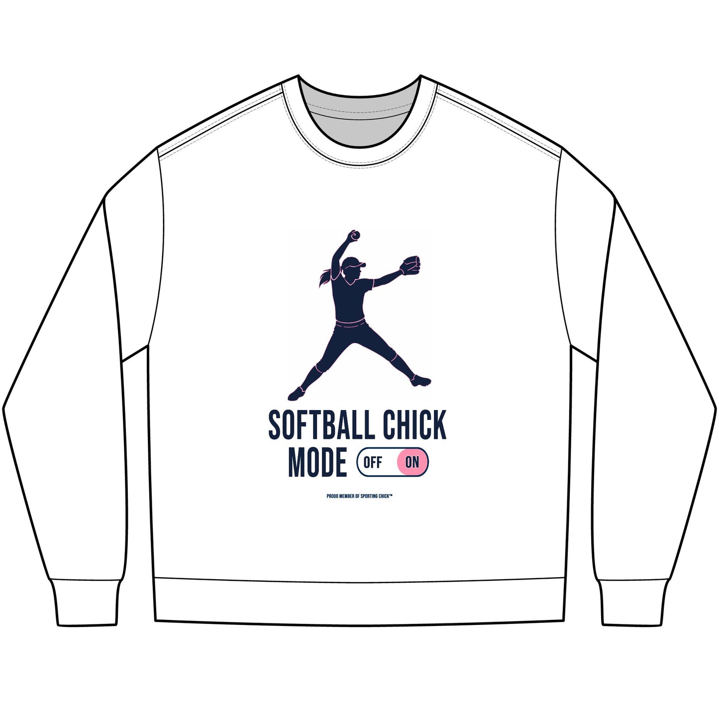 Softball Chick Mode - long sleeve