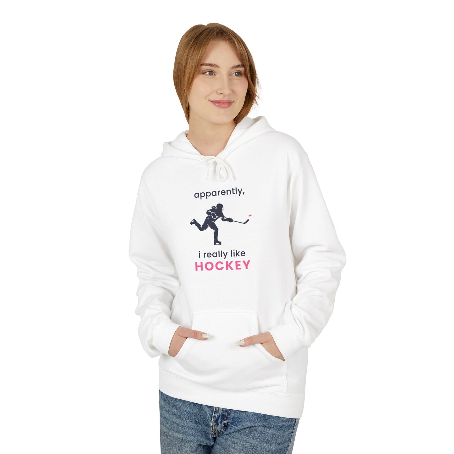 apparently, i really like hockey - Hockey Hoodie