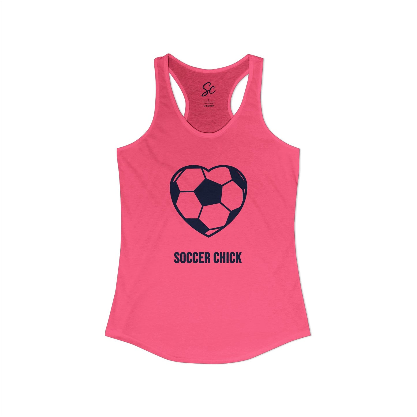 Love - Soccer Racer Back Tank