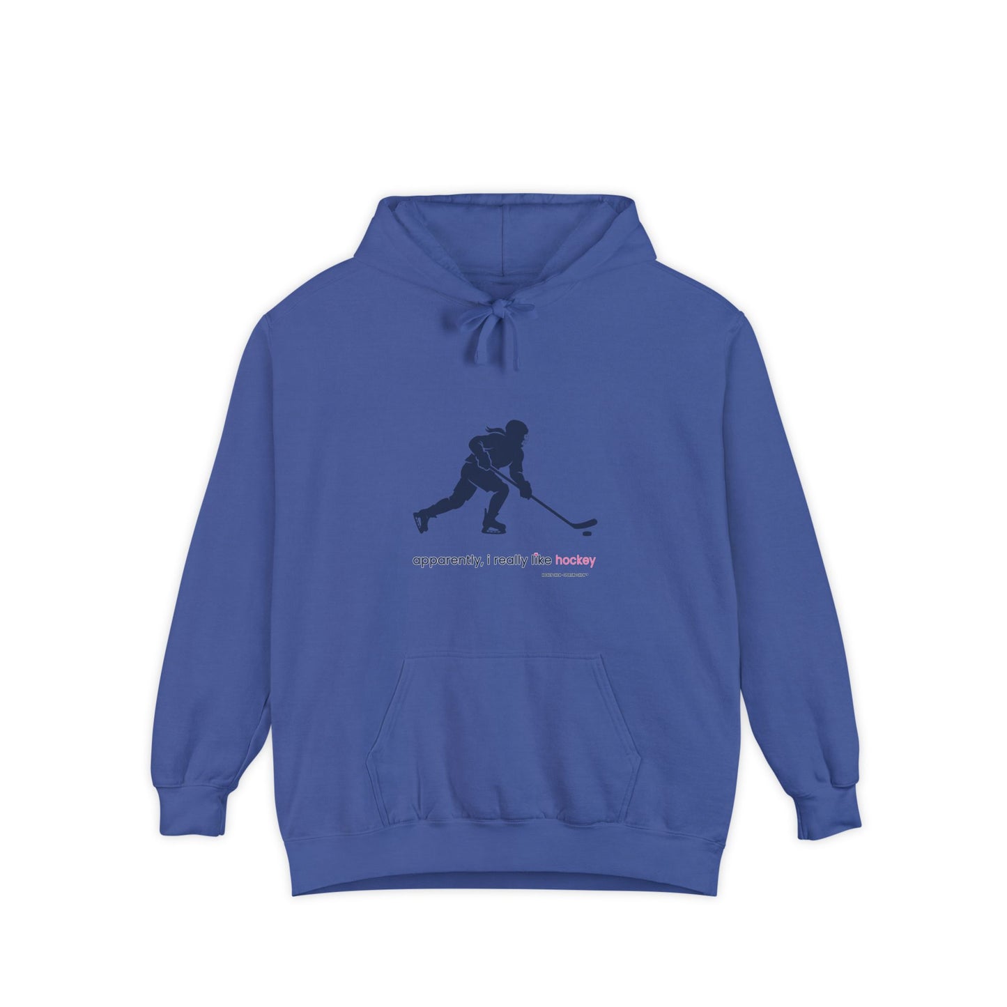 apparently i really like hockey - Hoodie (blue)