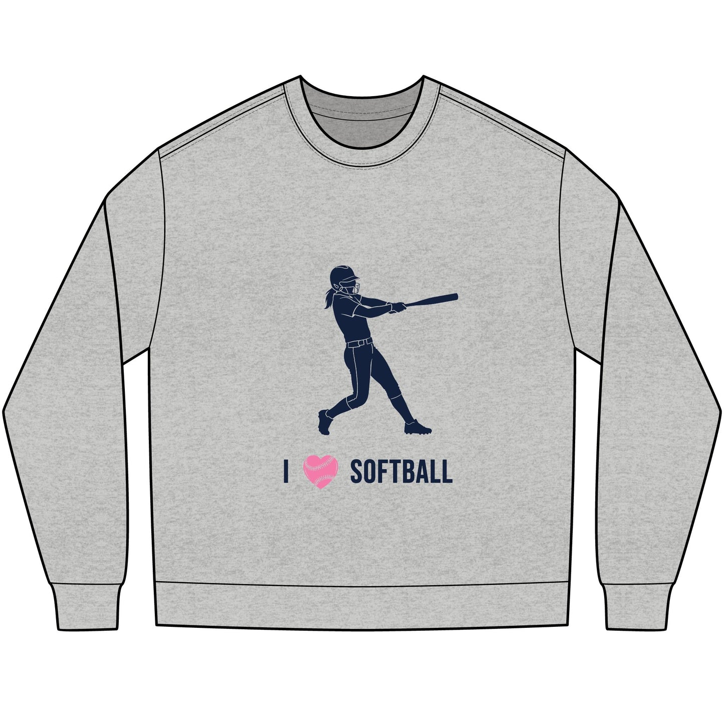 I heart Softball - Long Sleeve Tee