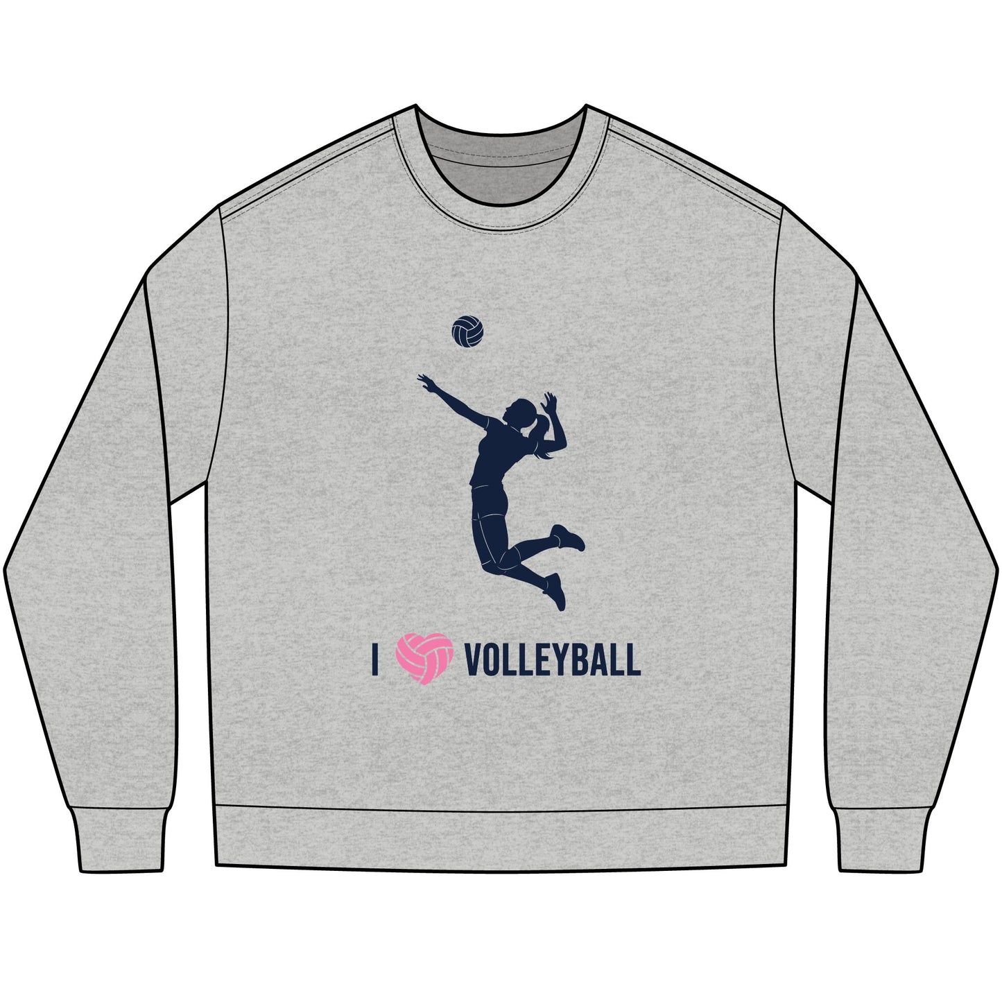 I heart Volleyball - Long Sleeve Tee
