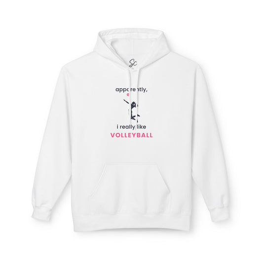 apparently, i really like volleyball - Volleyball Hoodie