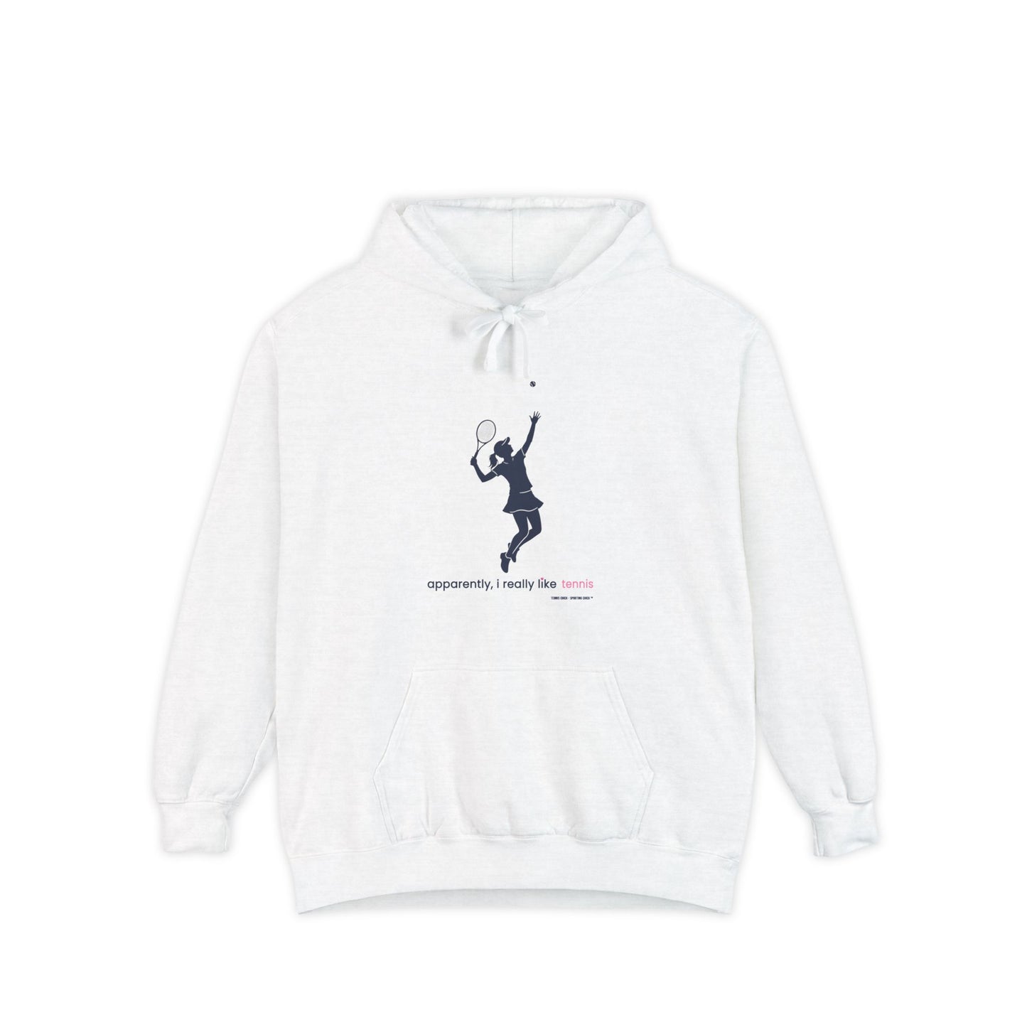 apparently i really like tennis - Hoodie (blue)