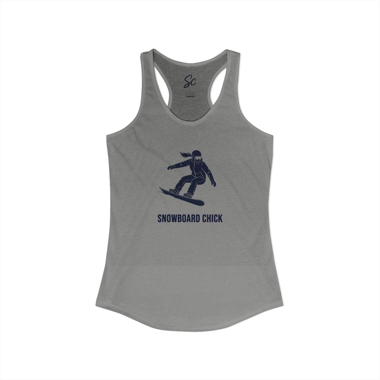 Snowboard Chick - Snowboard  Racer Back Tank