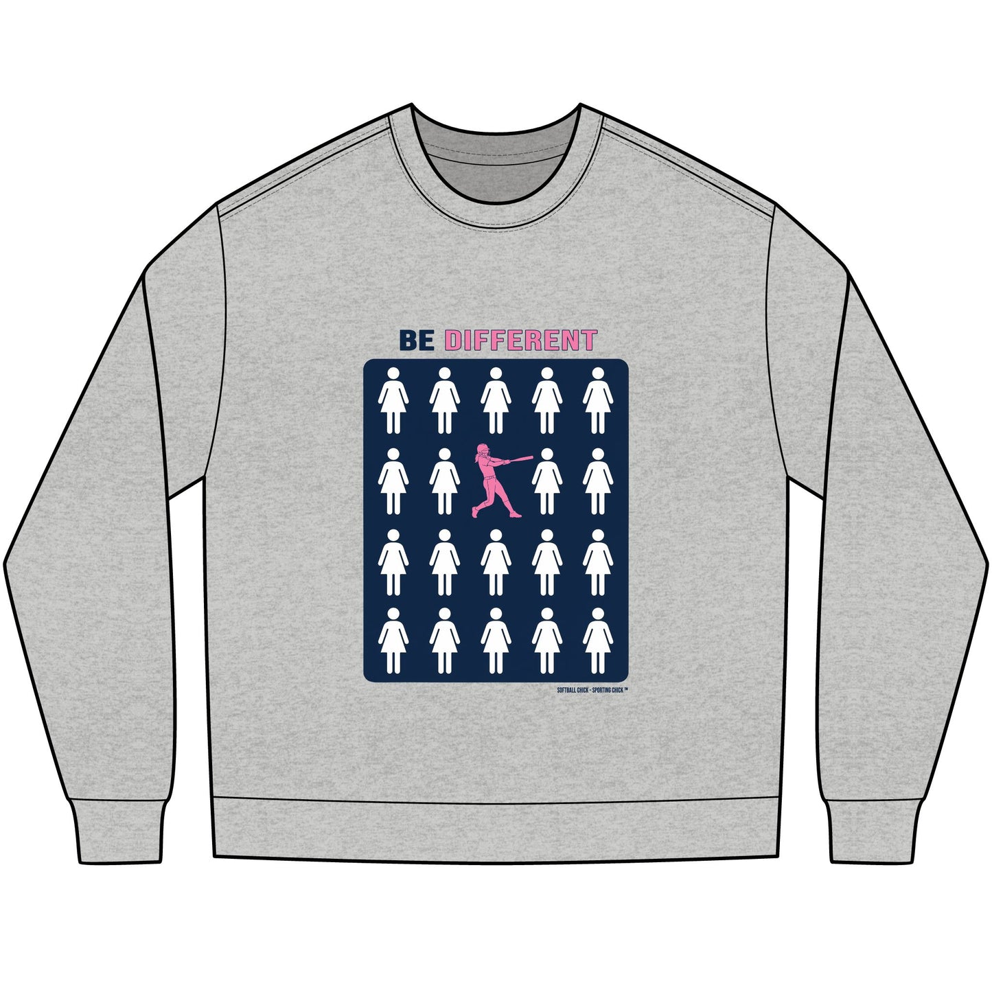Be Different Long Sleeve Tee — Softball Chick