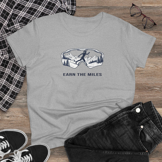 Earn the miles (snow) - Cross Country Ski T