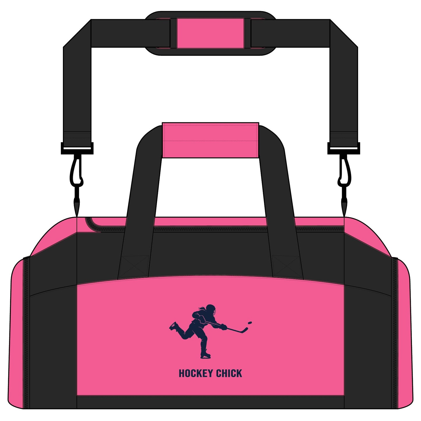 Hockey Chick — Pink Hockey Gym Duffle Bag