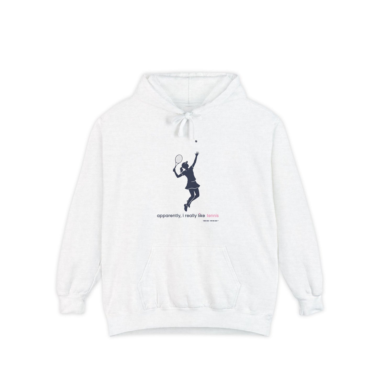 apparently i really like tennis - Hoodie (blue)