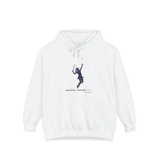 apparently i really like tennis - Hoodie (blue)