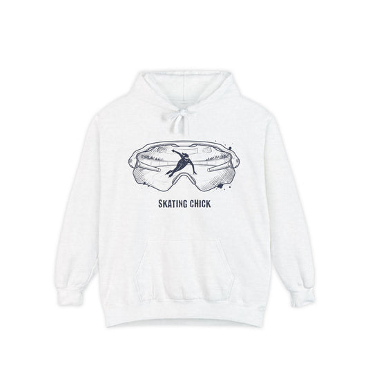 GLASSES SKATING CHICK - Speed Skater Hoodie