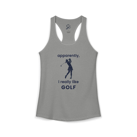 apparently, i really like golf - Golf Racer Back Tank