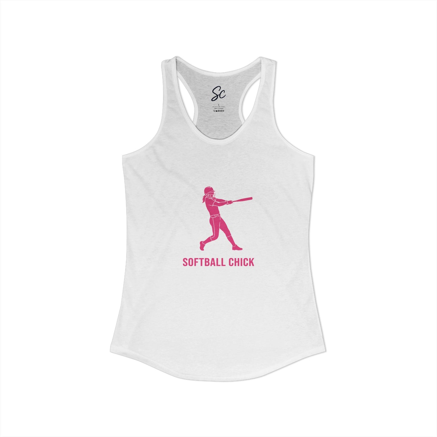 Softball Chick - Softball Racer Back Tank