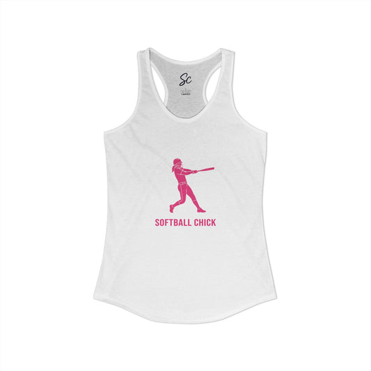 Softball Chick - Softball Racer Back Tank