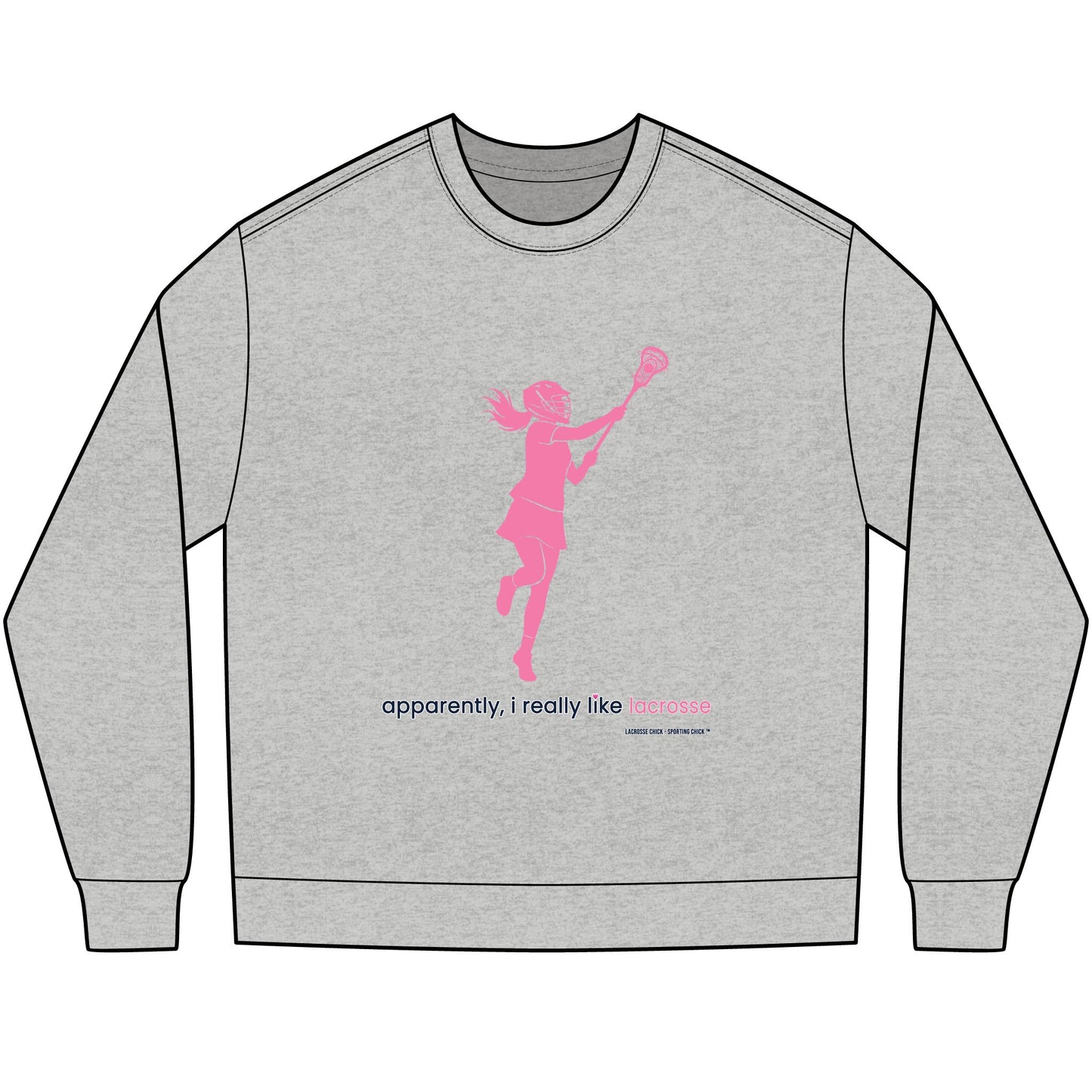 apparently, i really like lacrosse - long sleeve (pink)
