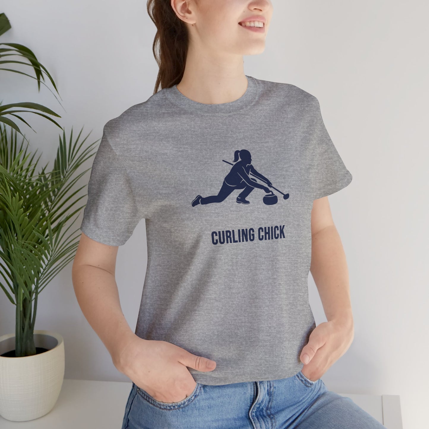 Curling Chick - Curling T