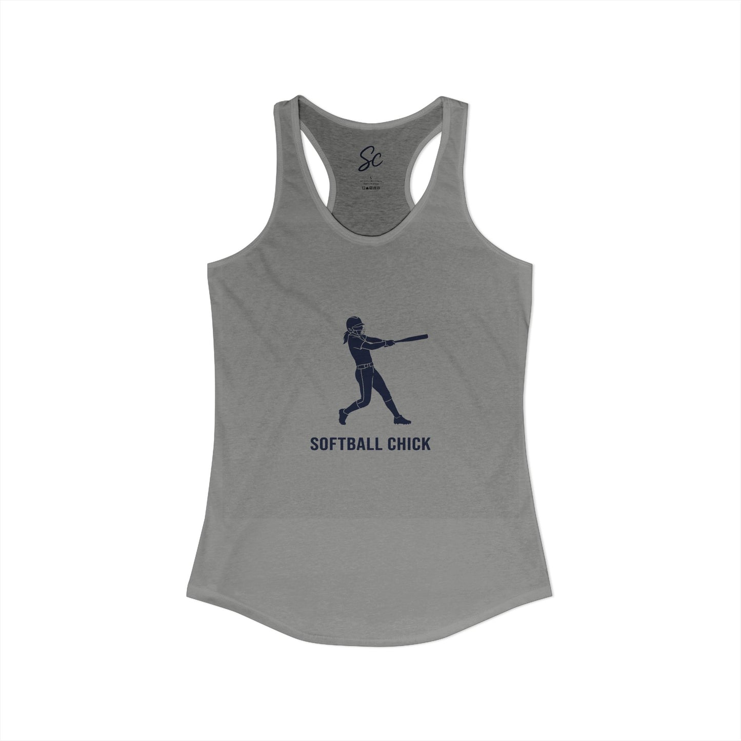 Softball Chick - Softball Racer Back Tank