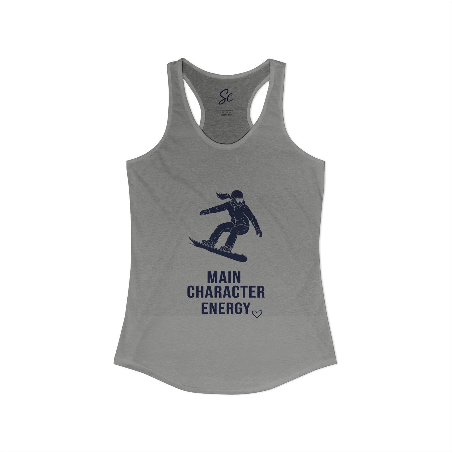Main Character Energy - Snowboard Racer Back Tank