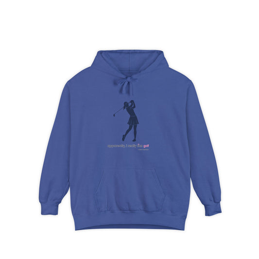 apparently i really like golf - Hoodie (blue)