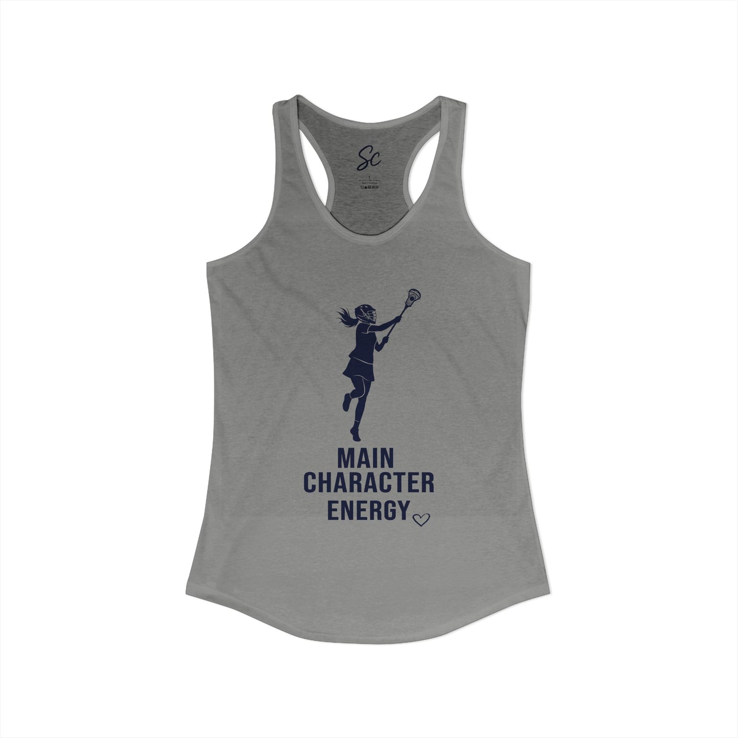 Main Character Energy - Lacrosse Racer Back Tank