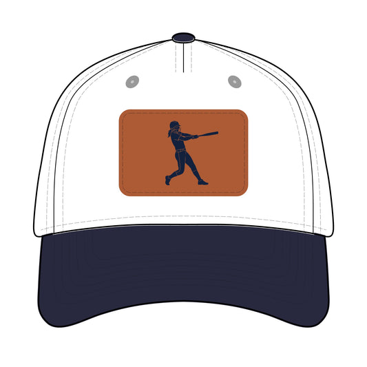 Softball Chick  Baseball Cap with Leather Patch