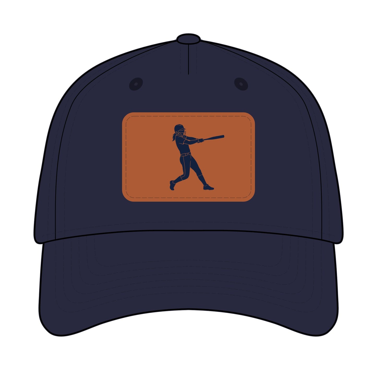 Softball Chick  Baseball Cap with Leather Patch