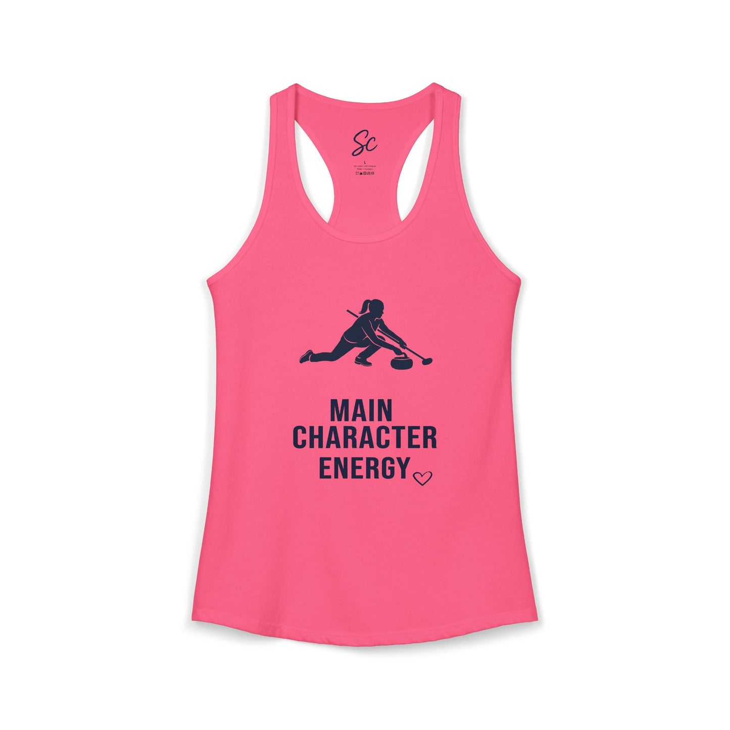 Main Character Energy - Curling Racer Back Tank