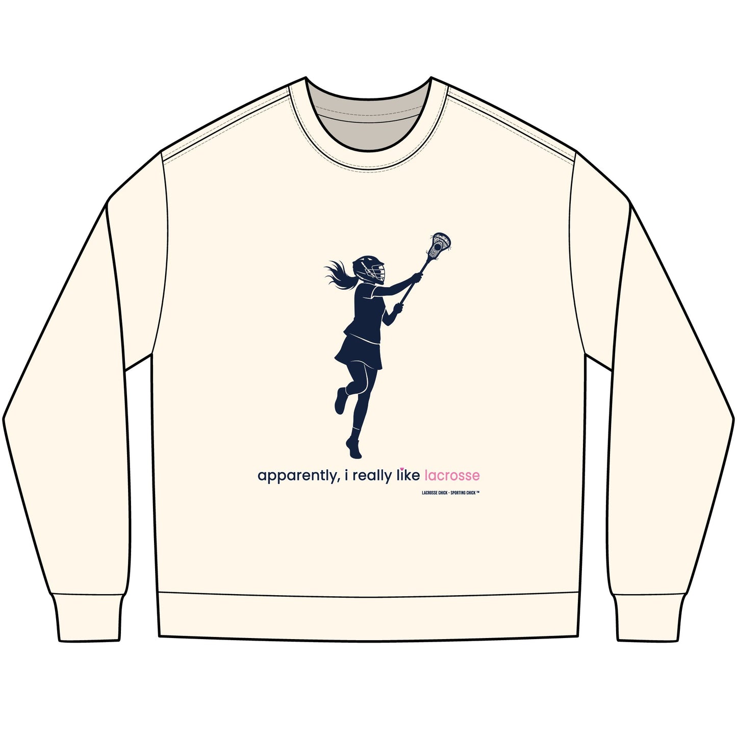 apparently, i really like lacrosse - long sleeve (blue)