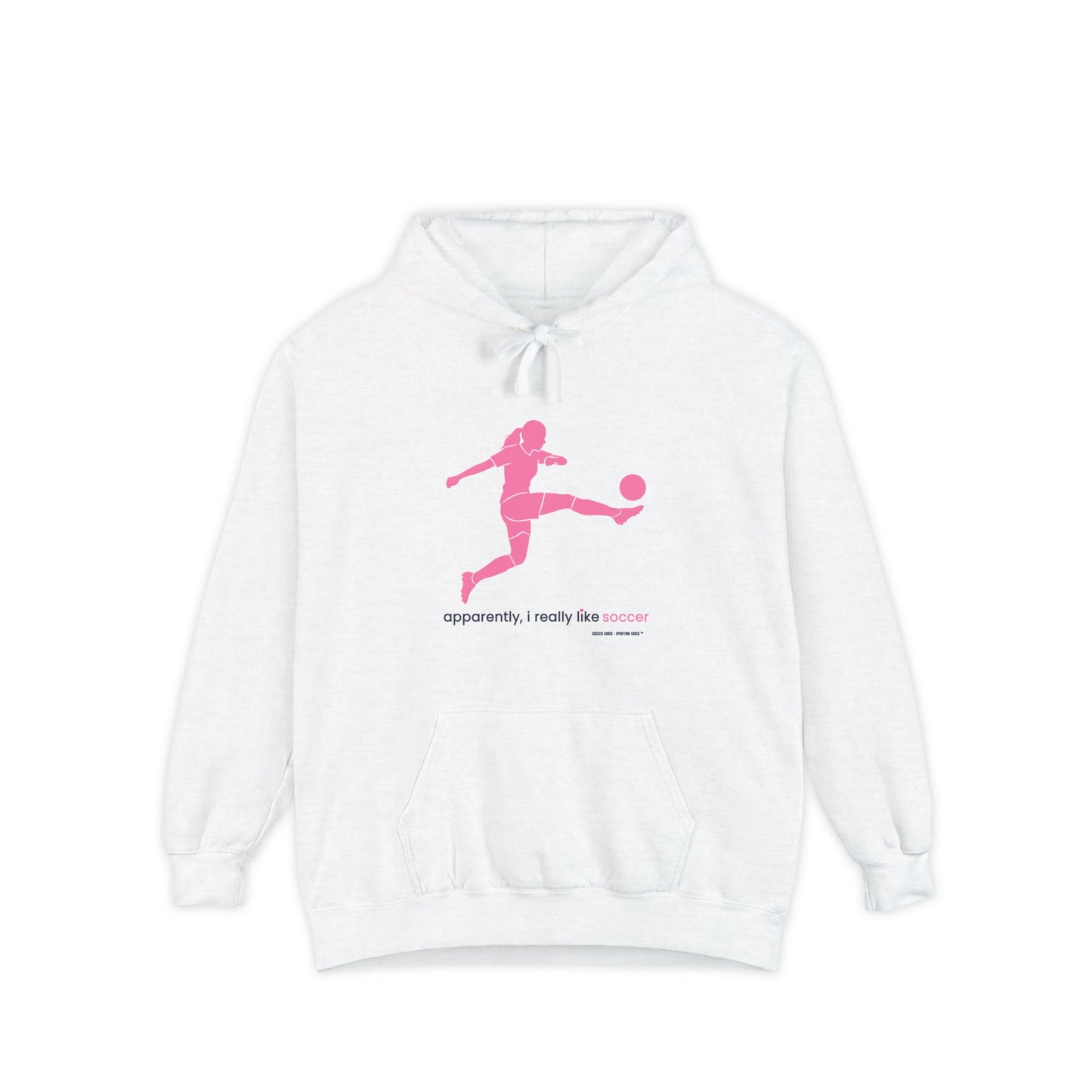 apparently i really like soccer - Hoodie (pink)