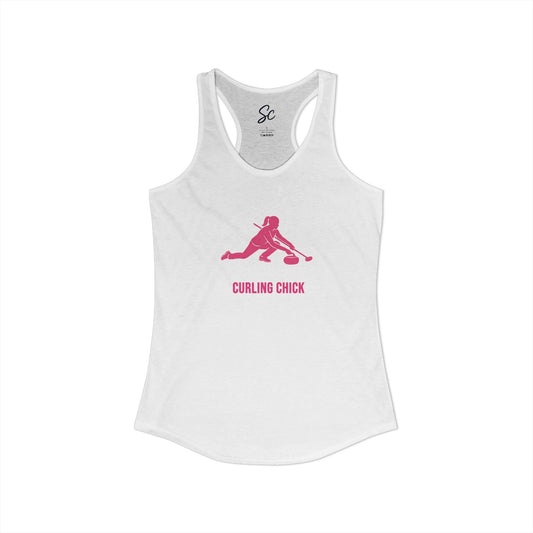 Curling Chick - Curling Racer Back Tank