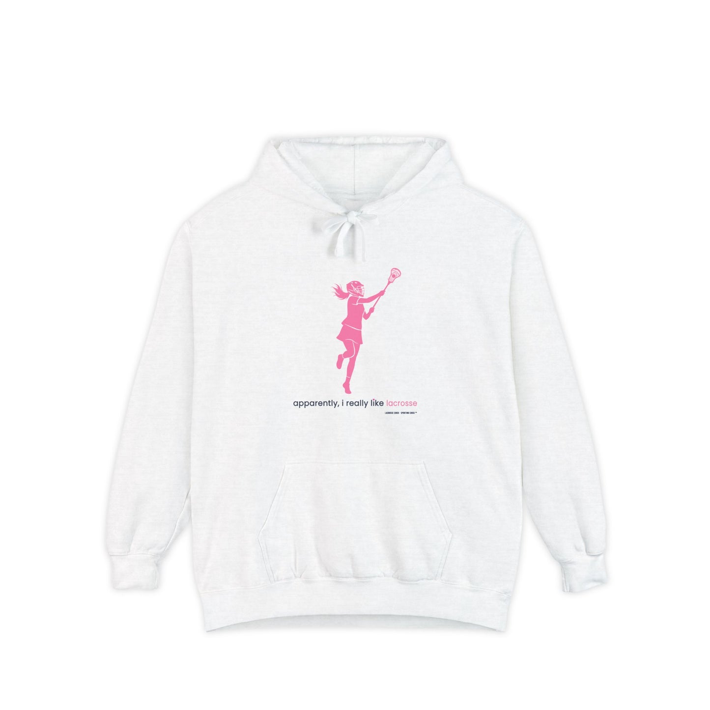 apparently i really like lacrosse - Hoodie (pink)