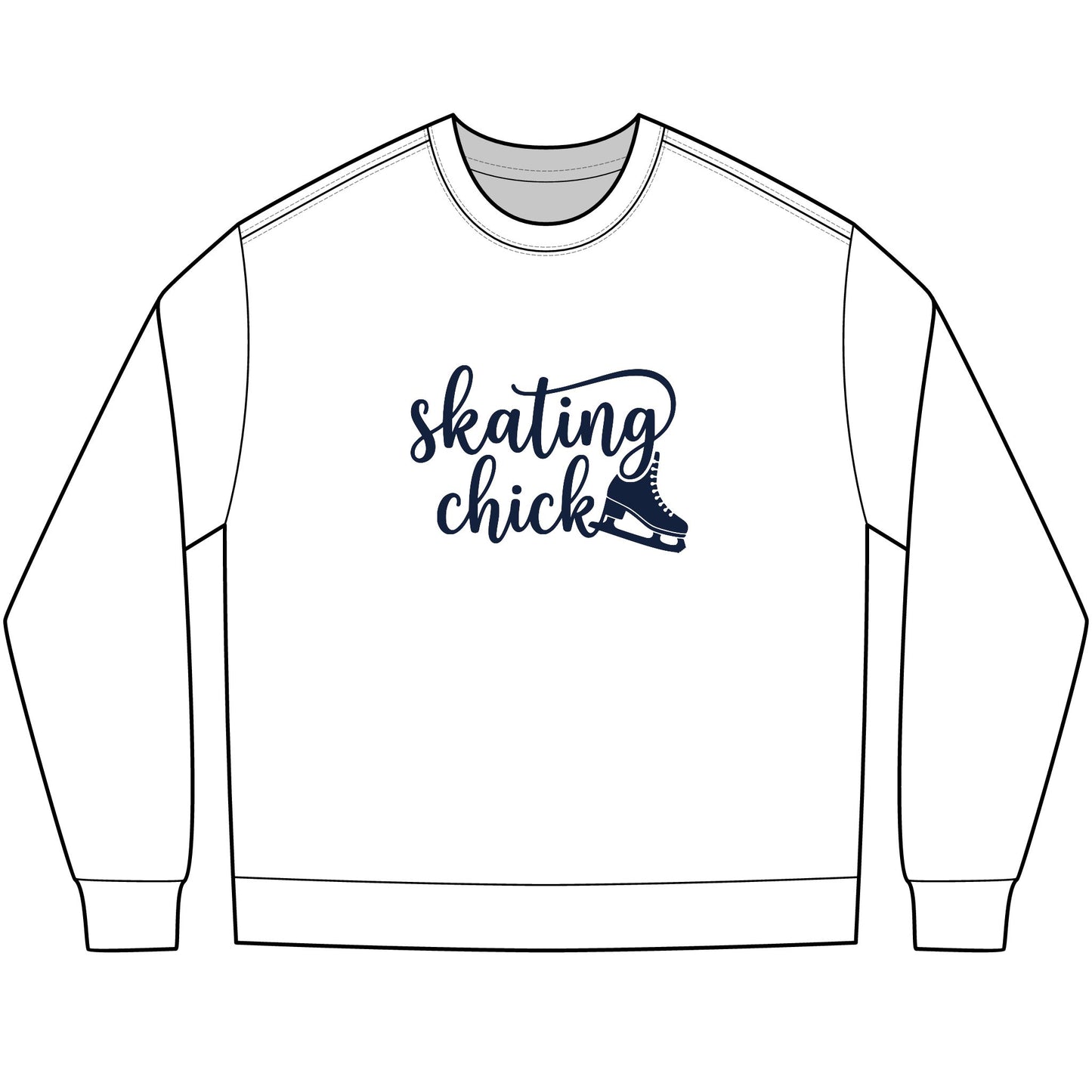 Skating Chick  (script) - Skating long sleeve