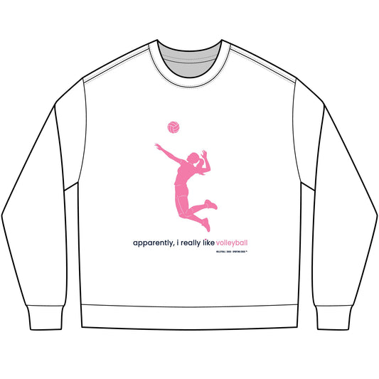 apparently, i really like volleyball - long sleeve (pink)