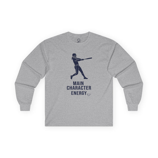 Main Character Energy - Softball Long Sleeve