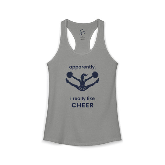 apparently, i really like cheer - Cheer Racer Back Tank