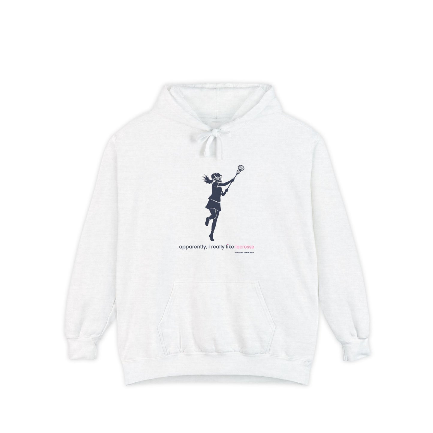 apparently i really like lacrosse - Hoodie (blue)