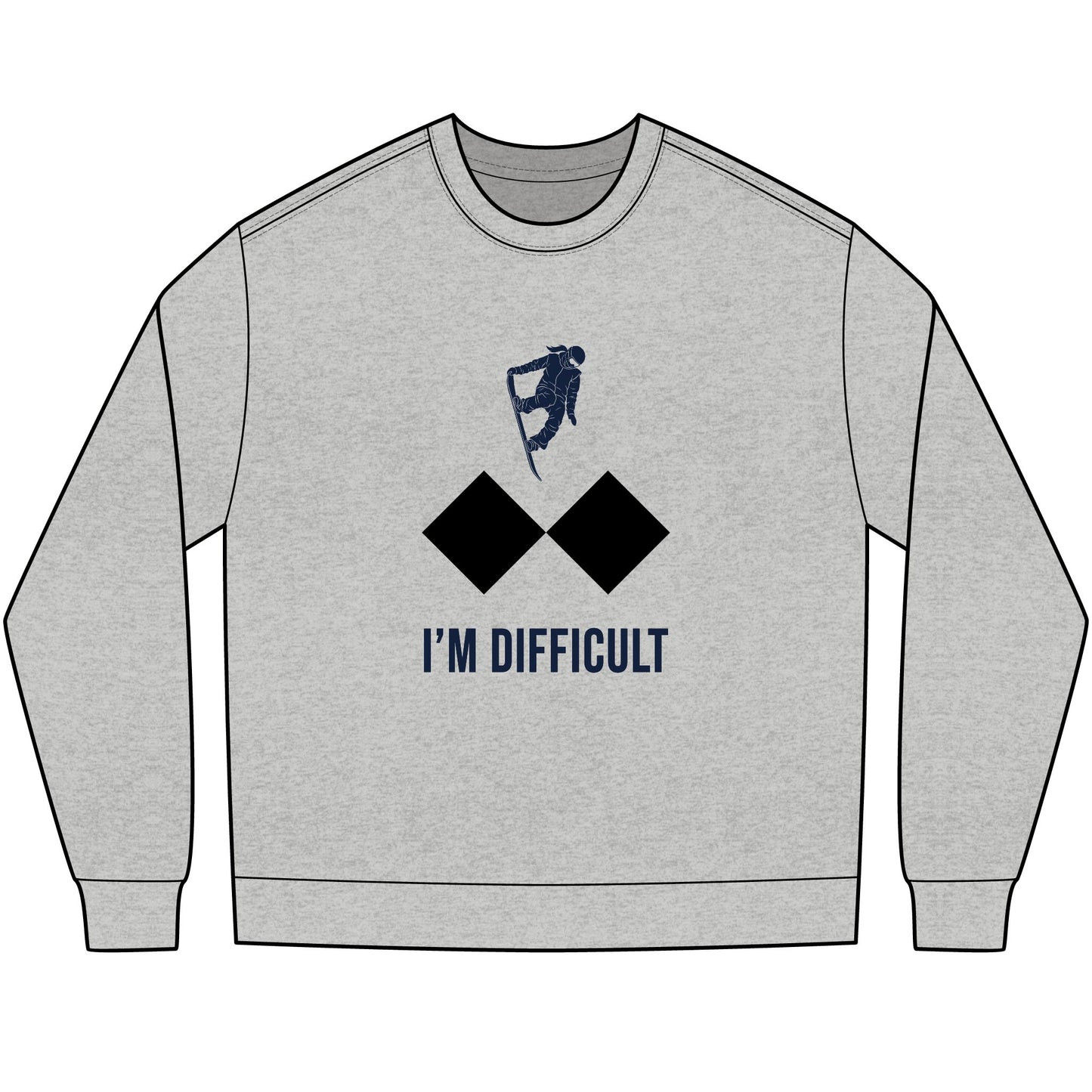I'M DIFFICULT -  Snowboard long sleeve