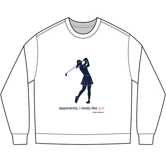 apparently, i really like golf - long sleeve (blue)