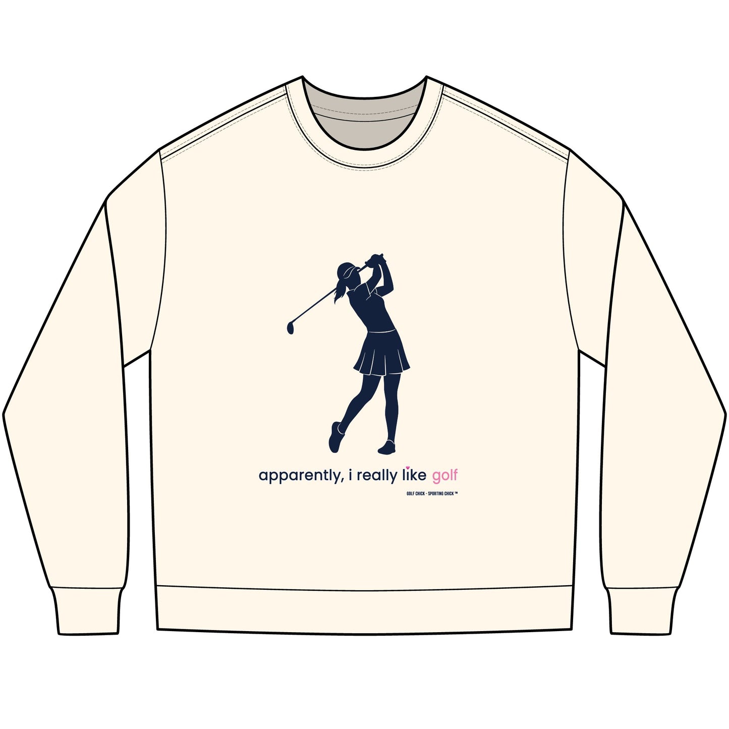 apparently, i really like golf - long sleeve (blue)