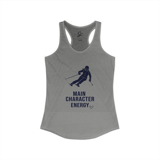 Main Character Energy - Ski Racer Back Tank
