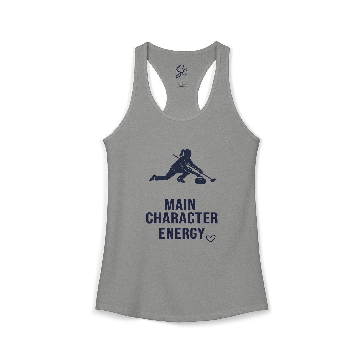 Main Character Energy - Curling Racer Back Tank